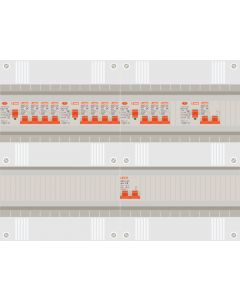 1 fase groepenkast met 11 lichtgroepen en kookgroep