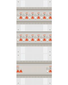 1 fase groepenkast met 13 aardlekautomaten