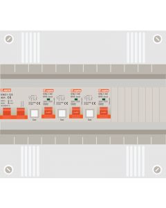 1 fase groepenkast met 3 aardlekautomaten