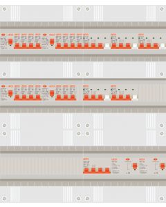 3 fase groepenkast met 15 lichtgroepen en 5 krachtgroepen