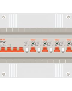 3 fase groepenkast met 4 aardlekautomaten