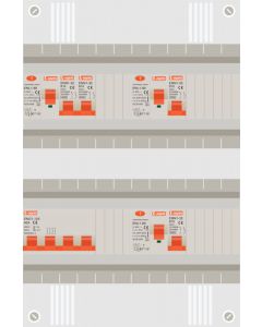 3 fase groepenkast met 4 lichtgroepen