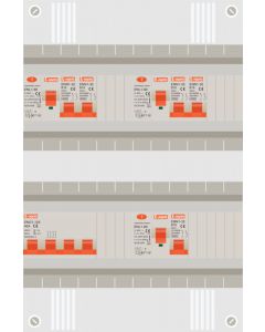 3 fase groepenkast met 5 lichtgroepen