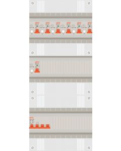 3 fase groepenkast met 7 aardlekautomaten