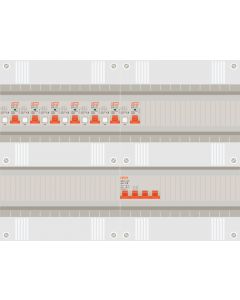 3 fase groepenkast met 7 aardlekautomaten