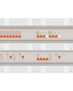 3 fase groepenkast met 7 lichtgroepen en 2 krachtgroepen