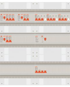 3 fase groepenkast met 7 lichtgroepen en 3 krachtgroepen