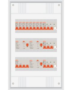 3 fase groepenkast met 8 lichtgroepen en 3 krachtgroepen