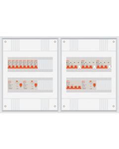 3 fase groepenkast met 8 lichtgroepen en 3 krachtgroepen