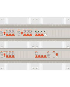 3 fase groepenkast met 9 lichtgroepen en 1 krachtgroep