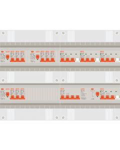 3 fase groepenkast met 9 lichtgroepen en 4 krachtgroepen