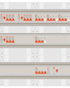 3 fase groepenkast met 9 lichtgroepen en 4 krachtgroepen
