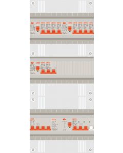 3 fase groepenkast met 9 lichtgroepen, kookgroep en 1 krachtgroep
